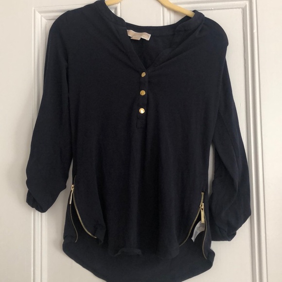 MICHAEL Michael Kors Tops - Michael Kore Navy cotton long sleeve MICHAEL Michael Kors Tops - Michael Kore Navy cotton long sleeve
